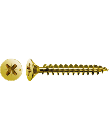Universalschraube Senkkopf 2,5x10mm,Vollgw,Kreuzschlitz Z1,YELLOX - SPAX